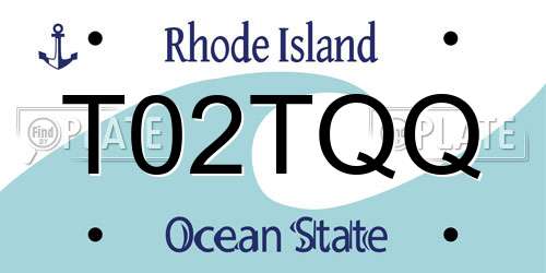T02TQQ Rhode Island License Plate