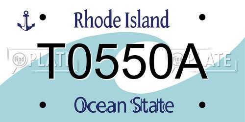 T0550A Rhode Island License Plate