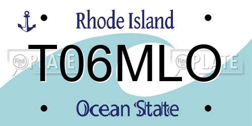 T06MLO Rhode Island License Plate