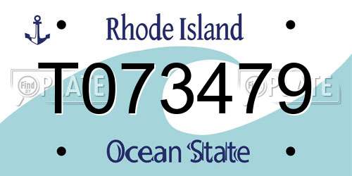T073479 Rhode Island License Plate