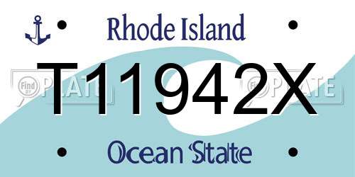 T11942X Rhode Island License Plate