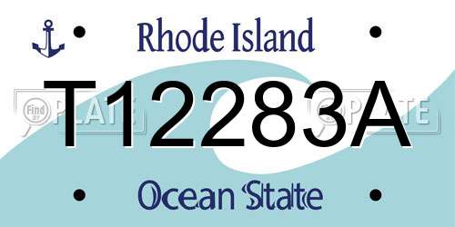 T12283A Rhode Island License Plate