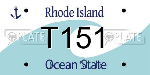 T151 Rhode Island License Plate