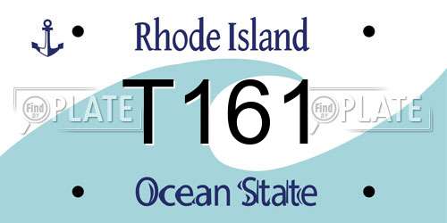 T161 Rhode Island License Plate
