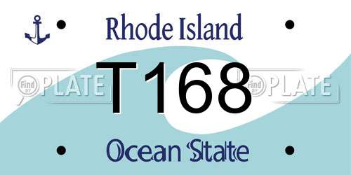 T168 Rhode Island License Plate