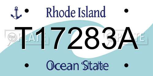 T17283A Rhode Island License Plate