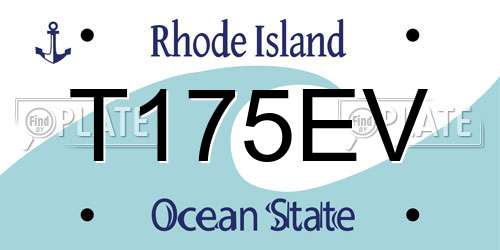 T175EV Rhode Island License Plate