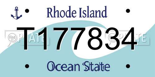 T177834 Rhode Island License Plate