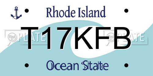 T17KFB Rhode Island License Plate