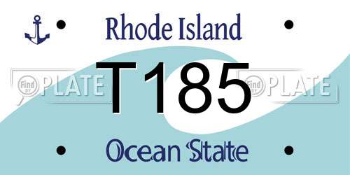 T185 Rhode Island License Plate