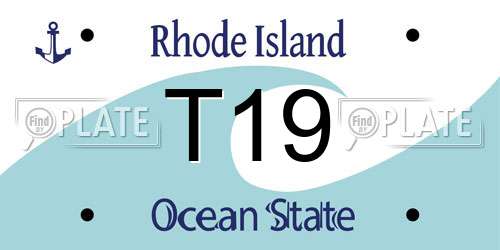 T19 Rhode Island License Plate