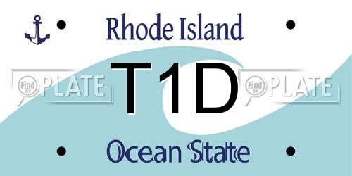 T1D Rhode Island License Plate