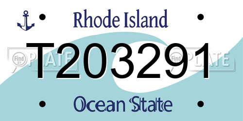 T203291 Rhode Island License Plate