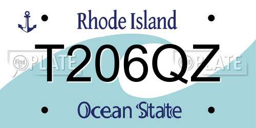 T206QZ Rhode Island License Plate