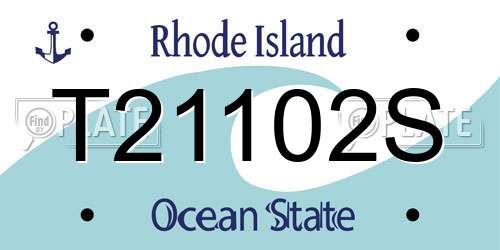 T21102S Rhode Island License Plate
