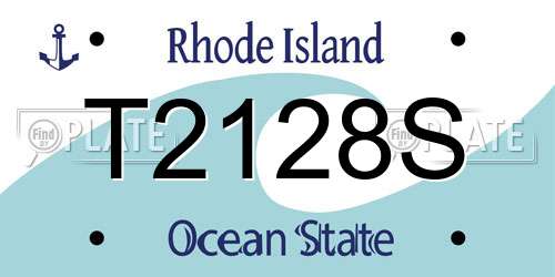 T2128S Rhode Island License Plate