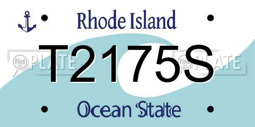 T2175S Rhode Island License Plate