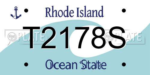 T2178S Rhode Island License Plate