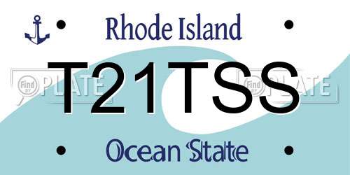 T21TSS Rhode Island License Plate