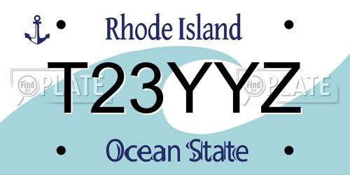 T23YYZ Rhode Island License Plate