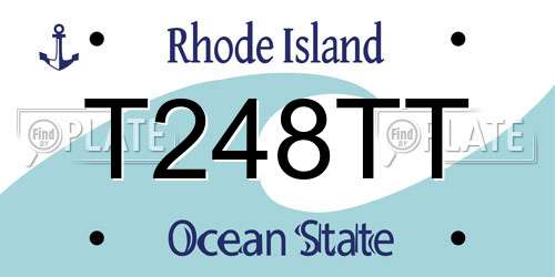 T248TT Rhode Island License Plate