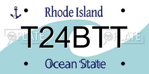 T24BTT Rhode Island License Plate