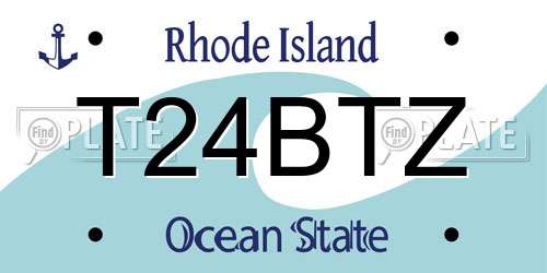 T24BTZ Rhode Island License Plate