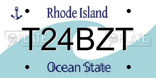 T24BZT Rhode Island License Plate
