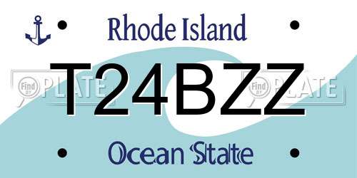 T24BZZ Rhode Island License Plate