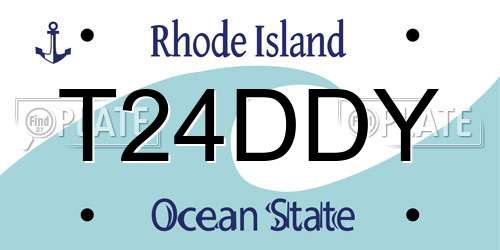 T24DDY Rhode Island License Plate