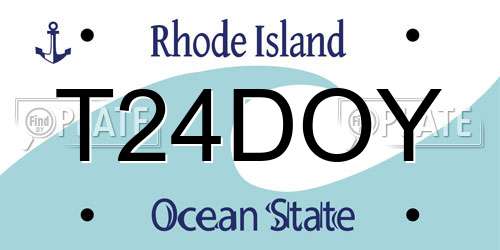 T24DOY Rhode Island License Plate
