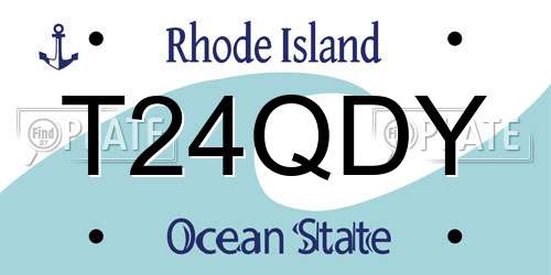 T24QDY Rhode Island License Plate