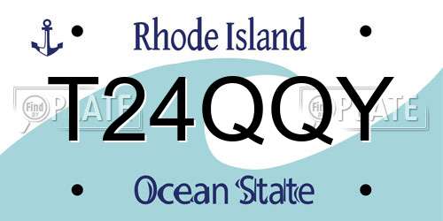T24QQY Rhode Island License Plate
