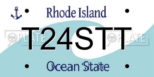 T24STT Rhode Island License Plate