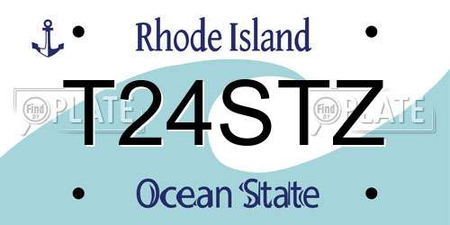 T24STZ Rhode Island License Plate