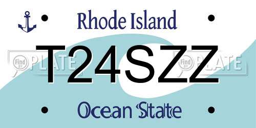 T24SZZ Rhode Island License Plate