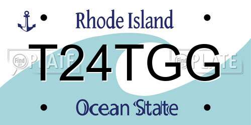 T24TGG Rhode Island License Plate