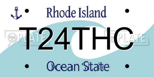 T24THC Rhode Island License Plate