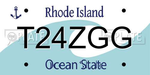 T24ZGG Rhode Island License Plate