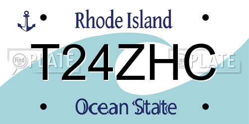 T24ZHC Rhode Island License Plate