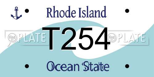 T254 Rhode Island License Plate
