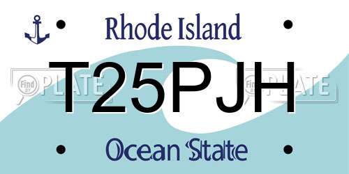 T25PJH Rhode Island License Plate