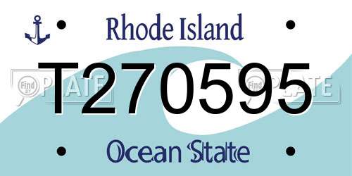 T270595 Rhode Island License Plate