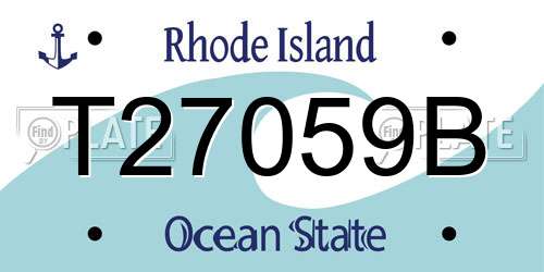 T27059B Rhode Island License Plate