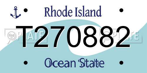 T270882 Rhode Island License Plate