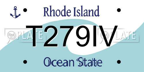 T279IV Rhode Island License Plate