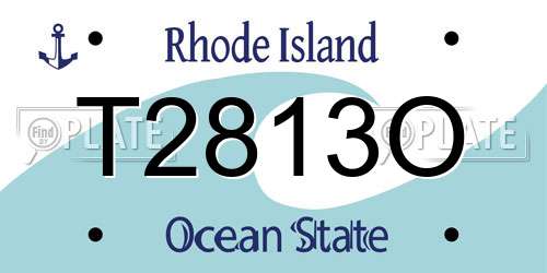 T2813O Rhode Island License Plate