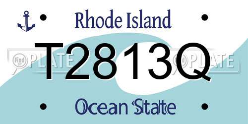 T2813Q Rhode Island License Plate