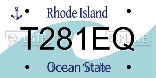 T281EQ Rhode Island License Plate