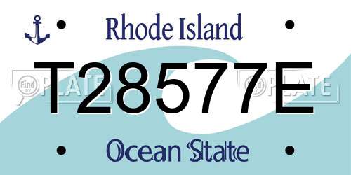 T28577E Rhode Island License Plate